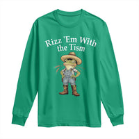 Autism Frog Long Sleeve Shirt Funny Rizz Em With The Tism - Wonder Print Shop