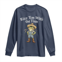 Autism Frog Long Sleeve Shirt Funny Rizz Em With The Tism - Wonder Print Shop