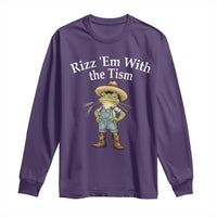 Autism Frog Long Sleeve Shirt Funny Rizz Em With The Tism - Wonder Print Shop