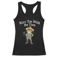 Autism Frog Racerback Tank Top Funny Rizz Em With The Tism - Wonder Print Shop