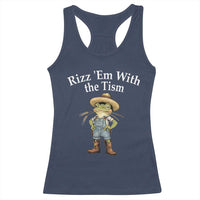 Autism Frog Racerback Tank Top Funny Rizz Em With The Tism - Wonder Print Shop