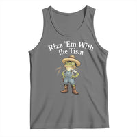 Autism Frog Tank Top Funny Rizz Em With The Tism - Wonder Print Shop