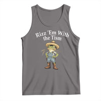 Autism Frog Tank Top Funny Rizz Em With The Tism - Wonder Print Shop