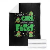 Just A Girl Who Loves Frogs Gift Throw Blanket - Wonder Print Shop