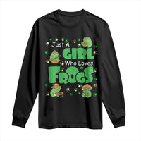 Just A Girl Who Loves Frogs Gift Long Sleeve Shirt - Wonder Print Shop