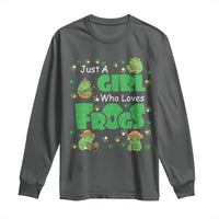 Just A Girl Who Loves Frogs Gift Long Sleeve Shirt - Wonder Print Shop