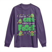 Just A Girl Who Loves Frogs Gift Long Sleeve Shirt - Wonder Print Shop