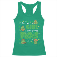 Just A Girl Who Loves Frogs Gift Racerback Tank Top - Wonder Print Shop