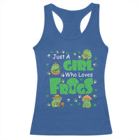 Just A Girl Who Loves Frogs Gift Racerback Tank Top - Wonder Print Shop