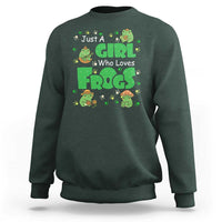 Just A Girl Who Loves Frogs Gift Sweatshirt - Wonder Print Shop