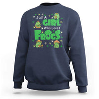 Just A Girl Who Loves Frogs Gift Sweatshirt - Wonder Print Shop