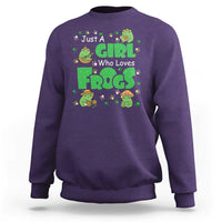 Just A Girl Who Loves Frogs Gift Sweatshirt - Wonder Print Shop