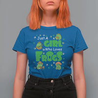 Just A Girl Who Loves Frogs Gift T Shirt For Women - Wonder Print Shop