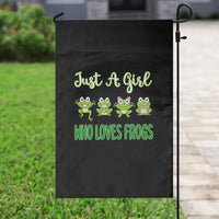 Just A Girl Who Loves Frogs Garden Flag Frog Lover - Wonder Print Shop