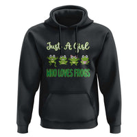 Just A Girl Who Loves Frogs Hoodie Frog Lover - Wonder Print Shop