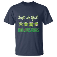 Just A Girl Who Loves Frogs T Shirt Frog Lover - Wonder Print Shop