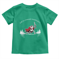 Off To Commit Tomfoolery Toddler T Shirt Frog Coffee Lover Gift - Wonder Print Shop