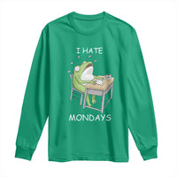Funny Office Frog Long Sleeve Shirt I Hate Mondays - Wonder Print Shop