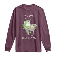 Funny Office Frog Long Sleeve Shirt I Hate Mondays - Wonder Print Shop