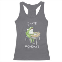 Funny Office Frog Racerback Tank Top I Hate Mondays - Wonder Print Shop