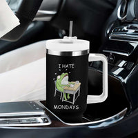 Funny Office Frog Tumbler With Handle I Hate Mondays
