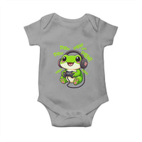 Funny Frog Playing Video Game Gift Baby Onesie - Wonder Print Shop