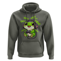 Funny Frog Playing Video Game Gift Hoodie - Wonder Print Shop