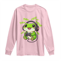 Funny Frog Playing Video Game Gift Long Sleeve Shirt - Wonder Print Shop