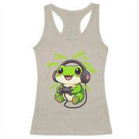 Funny Frog Playing Video Game Gift Racerback Tank Top - Wonder Print Shop