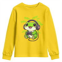 Funny Frog Playing Video Game Gift Youth Sweatshirt - Wonder Print Shop