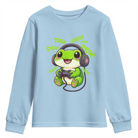 Funny Frog Playing Video Game Gift Youth Sweatshirt - Wonder Print Shop