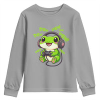 Funny Frog Playing Video Game Gift Youth Sweatshirt - Wonder Print Shop
