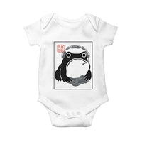 Grumpy Frog Gamer Japanese Ink Painting Baby Onesie - Wonder Print Shop
