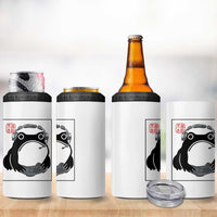 Grumpy Frog Gamer Japanese Ink Painting 4 in 1 Can Cooler Tumbler
