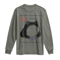 Grumpy Frog Gamer Japanese Ink Painting Long Sleeve Shirt - Wonder Print Shop