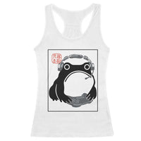 Grumpy Frog Gamer Japanese Ink Painting Racerback Tank Top - Wonder Print Shop