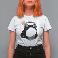 Grumpy Frog Gamer Japanese Ink Painting T Shirt For Women - Wonder Print Shop