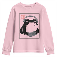 Grumpy Frog Gamer Japanese Ink Painting Youth Sweatshirt - Wonder Print Shop