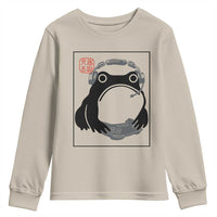 Grumpy Frog Gamer Japanese Ink Painting Youth Sweatshirt - Wonder Print Shop