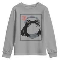 Grumpy Frog Gamer Japanese Ink Painting Youth Sweatshirt - Wonder Print Shop