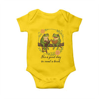 It Is A Good Day To Read A Book Baby Onesie Frog Book Lover - Wonder Print Shop