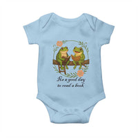 It Is A Good Day To Read A Book Baby Onesie Frog Book Lover - Wonder Print Shop