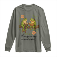 It Is A Good Day To Read A Book Long Sleeve Shirt Frog Book Lover - Wonder Print Shop