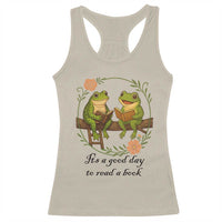 It Is A Good Day To Read A Book Racerback Tank Top Frog Book Lover - Wonder Print Shop