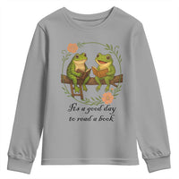It Is A Good Day To Read A Book Youth Sweatshirt Frog Book Lover - Wonder Print Shop