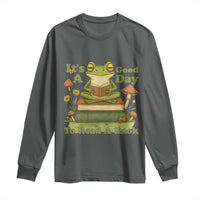 It Is A Good Day To Read A Book Long Sleeve Shirt Funny Frog Reading - Wonder Print Shop