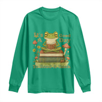 It Is A Good Day To Read A Book Long Sleeve Shirt Funny Frog Reading - Wonder Print Shop