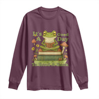 It Is A Good Day To Read A Book Long Sleeve Shirt Funny Frog Reading - Wonder Print Shop