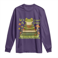It Is A Good Day To Read A Book Long Sleeve Shirt Funny Frog Reading - Wonder Print Shop