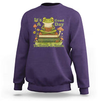 It Is A Good Day To Read A Book Sweatshirt Funny Frog Reading - Wonder Print Shop